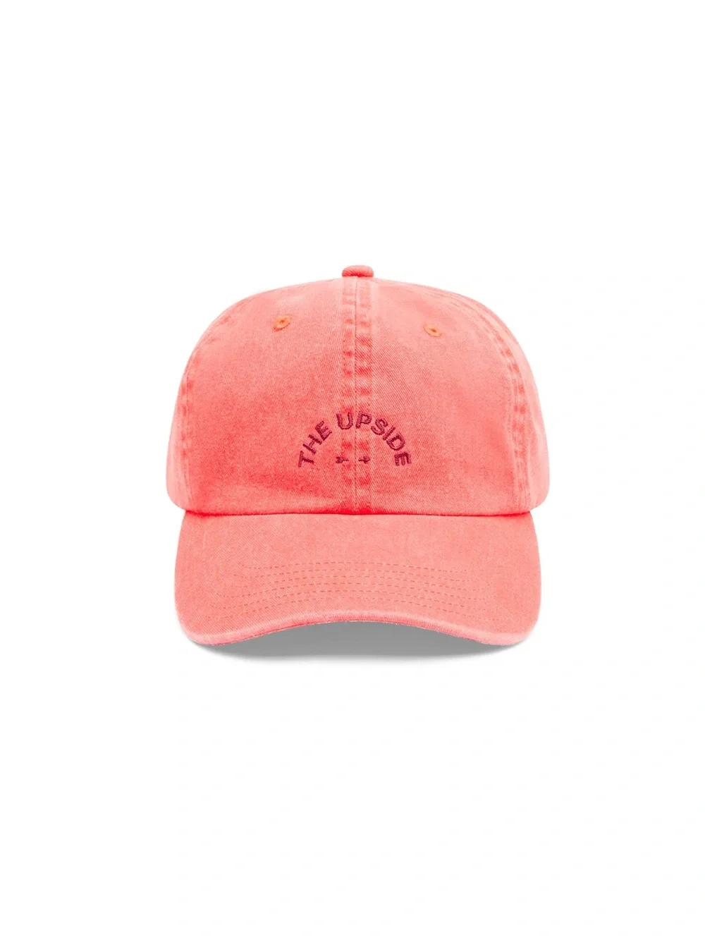 The Upside Cream Cap with Pink Embroidery